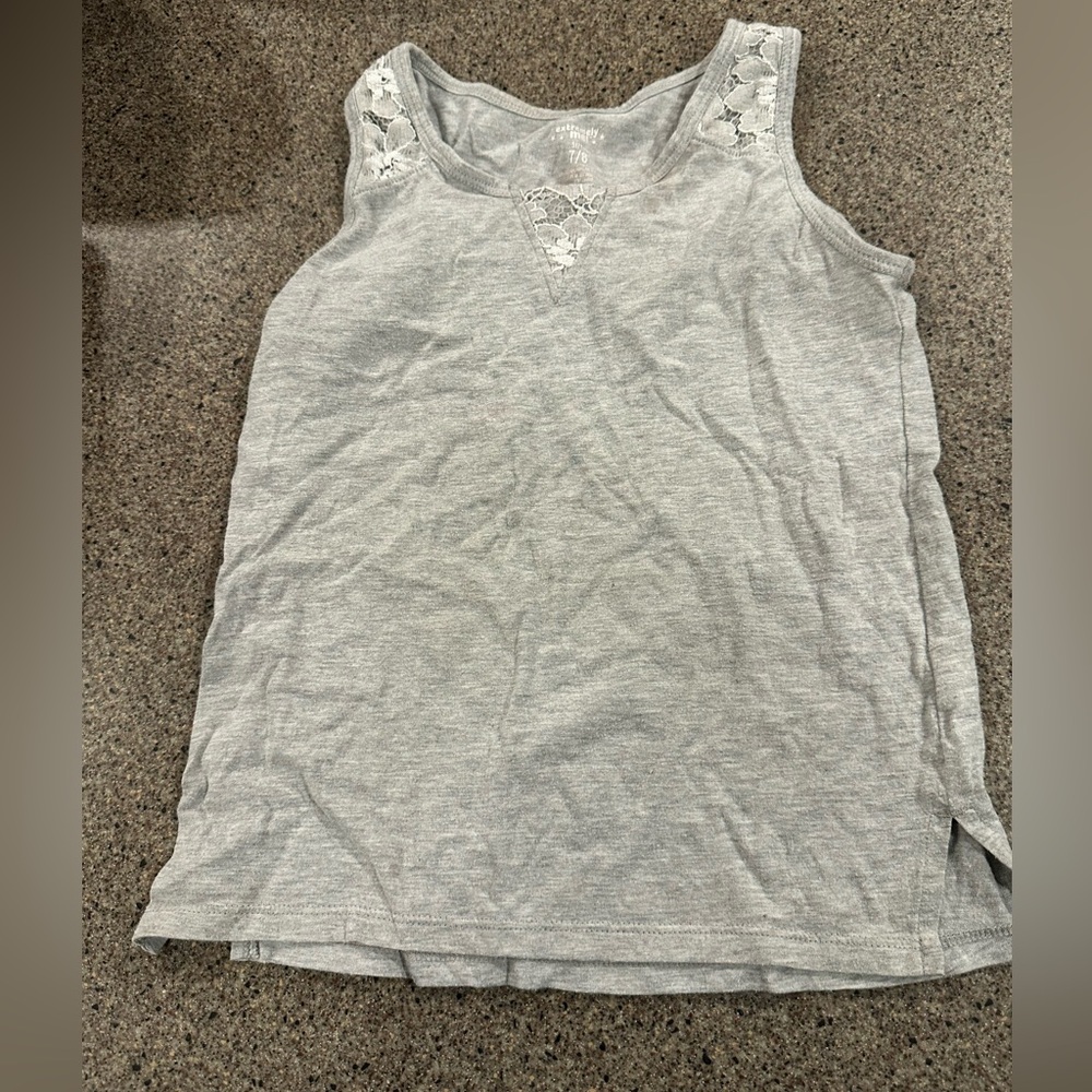 White Sleeveless Tank Top with Scoop Neckline
